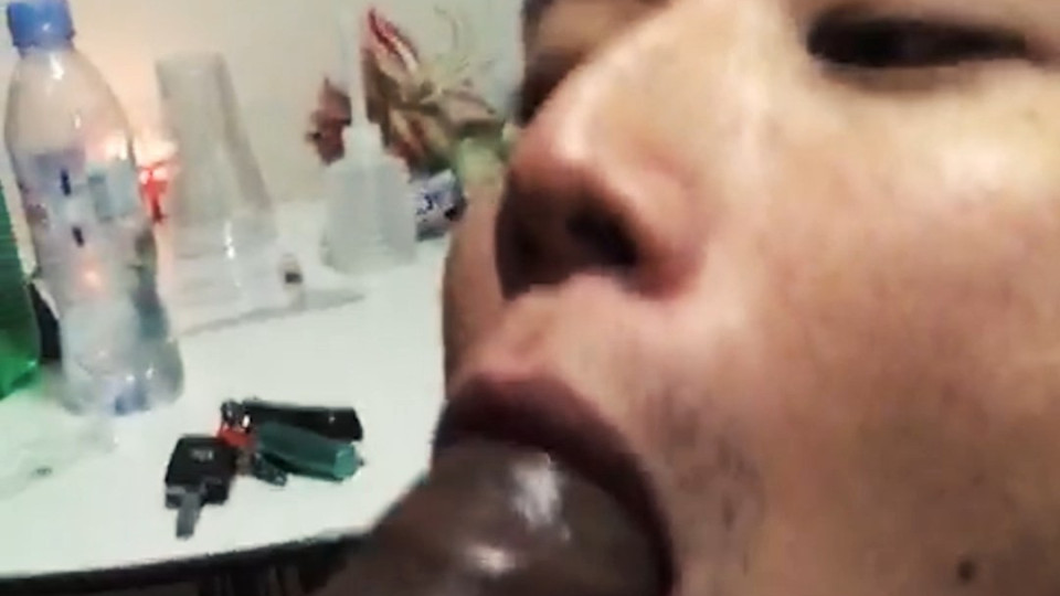 Asian Bitch Choking On A BBC